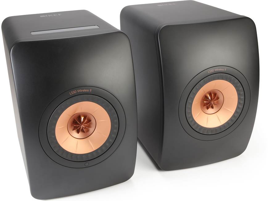 KEF LS50 Wireless II (Carbon Black) Powered stereo speakers with