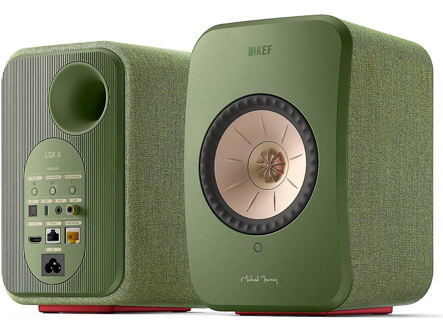 KEF LSX II (Olive Green, Fabric) Powered speakers with Wi-Fi