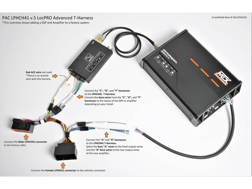 PAC LPHCH41 LocPro Advanced T-Harness T-harness for adding an