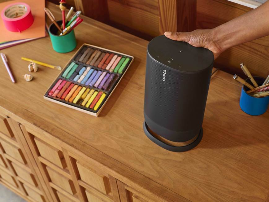 Sonos Move (Black) Wireless portable speaker with built-in Amazon