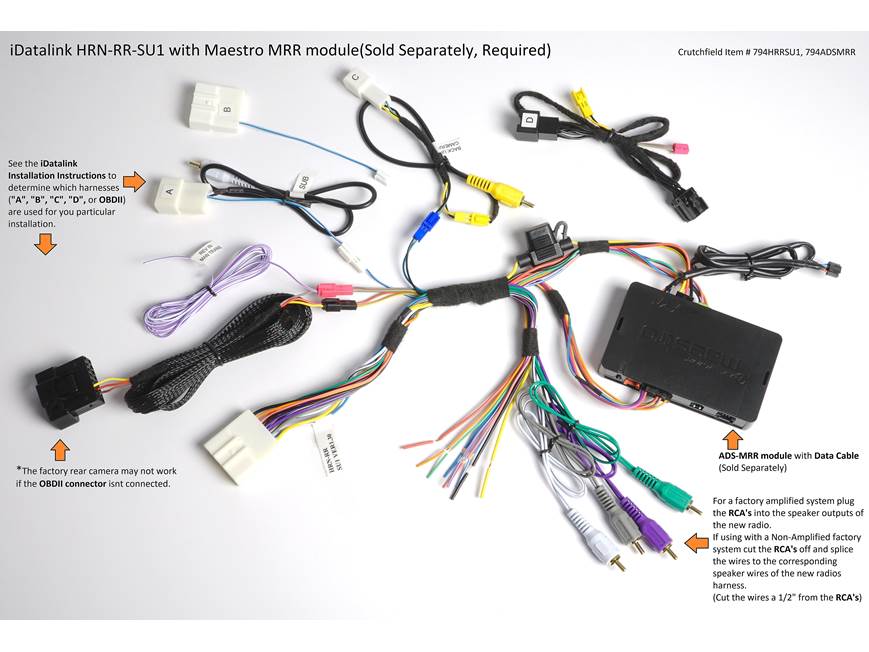 iDatalink HRN-RR-SU1 Vehicle-specific Harness ( ADS-MRR or ADS