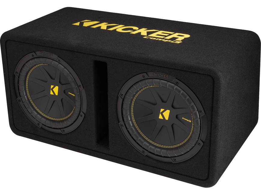 Kicker 50DCWC102 2-ohm ported enclosure with two 10