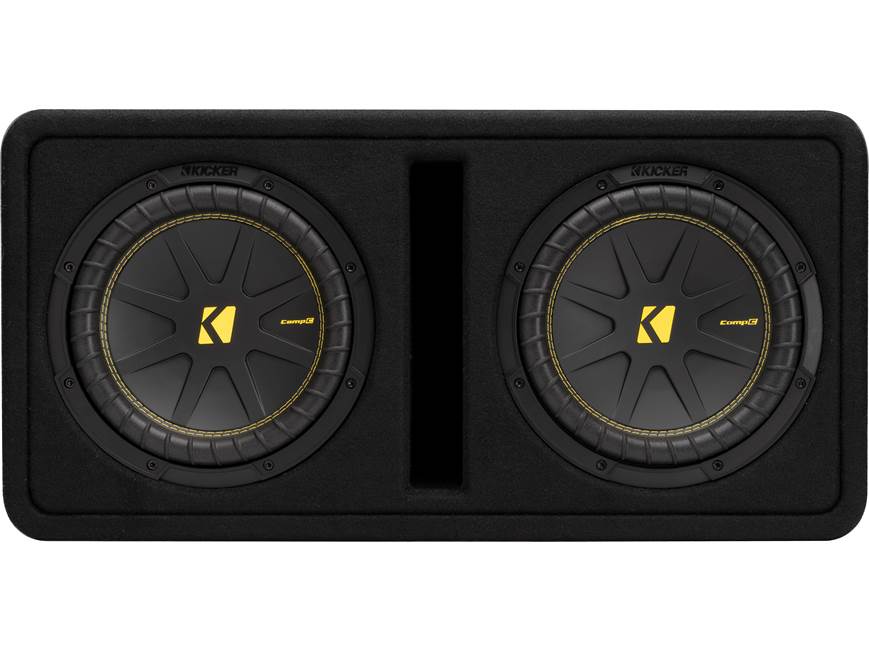 Kicker 50DCWC102 2-ohm ported enclosure with two 10