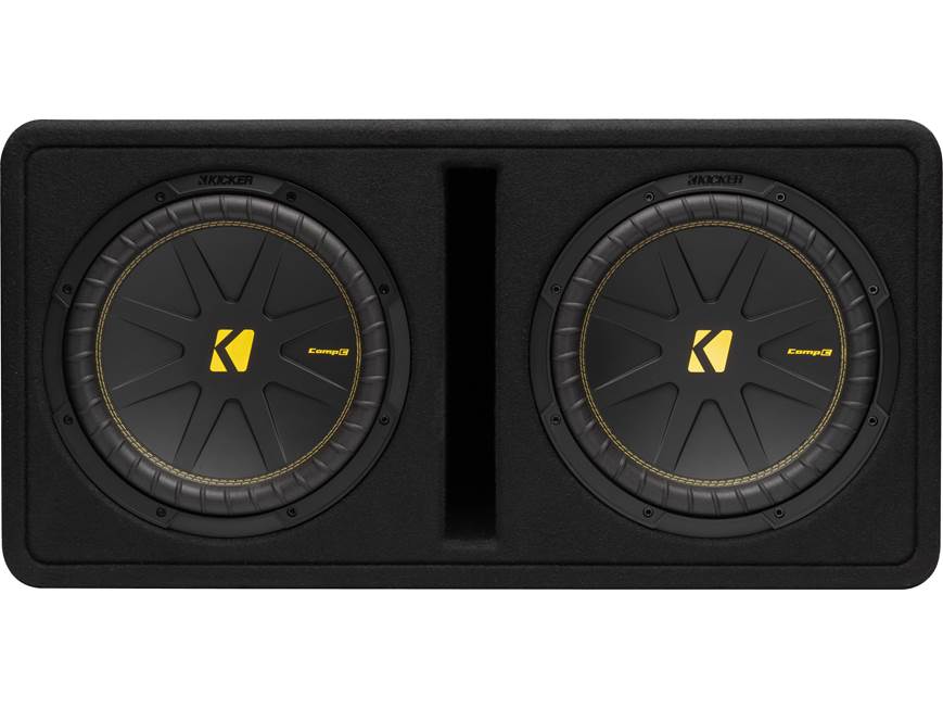 Kicker CompC 50DCWC122 2-ohm ported enclosure with two 12