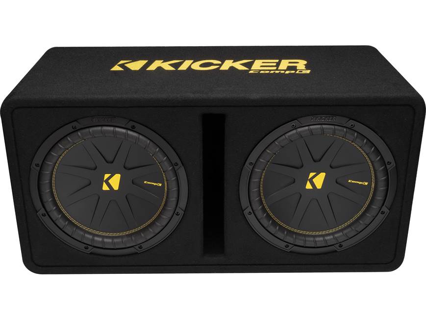 Kicker CompC 50DCWC122 2-ohm ported enclosure with two 12