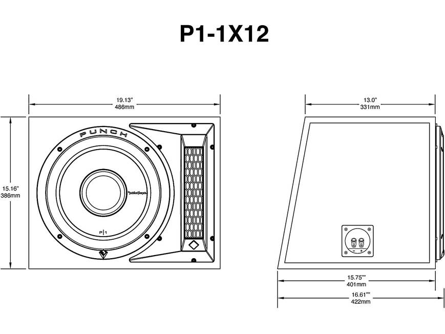 Rockford Fosgate P1-1X12 Punch P1 12