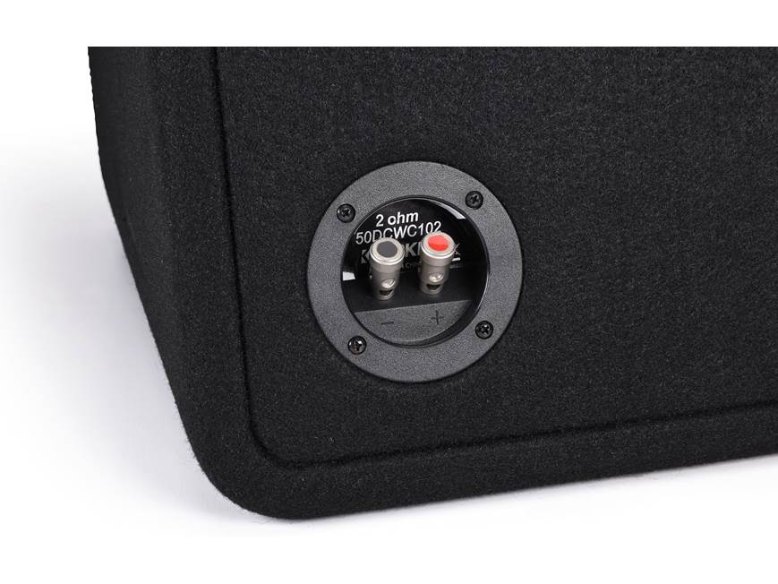 Kicker 50DCWC102 2-ohm ported enclosure with two 10