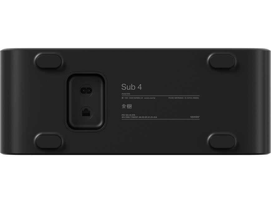 Sonos Sub 4 (Black) Wireless subwoofer for compatible Sonos