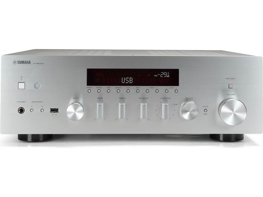 Yamaha R-N600A (Silver) Stereo receiver with Wi-Fi, Bluetooth, and