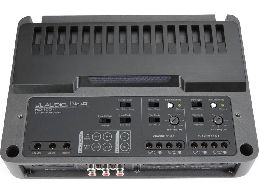 JL Audio RD400/4 4-channel car amplifier — 75 watts RMS x 4 at
