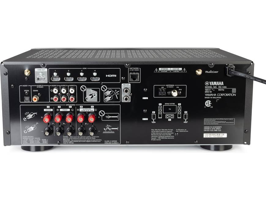 Yamaha RX-V4A 5.2-channel home theatre receiver with Wi-Fi