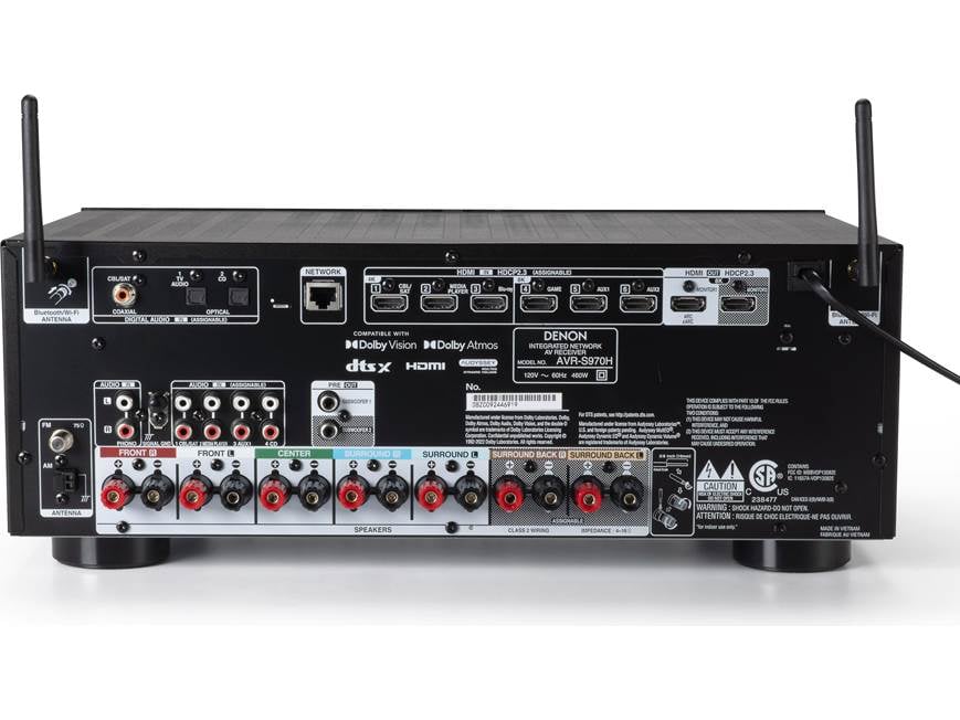 Denon AVR-S970H 7.2-channel home theatre receiver with Dolby Atmos