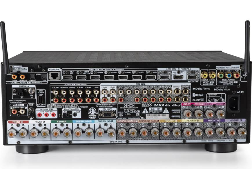 Denon AVR-X6800H 11.4-channel home theatre receiver with Dolby