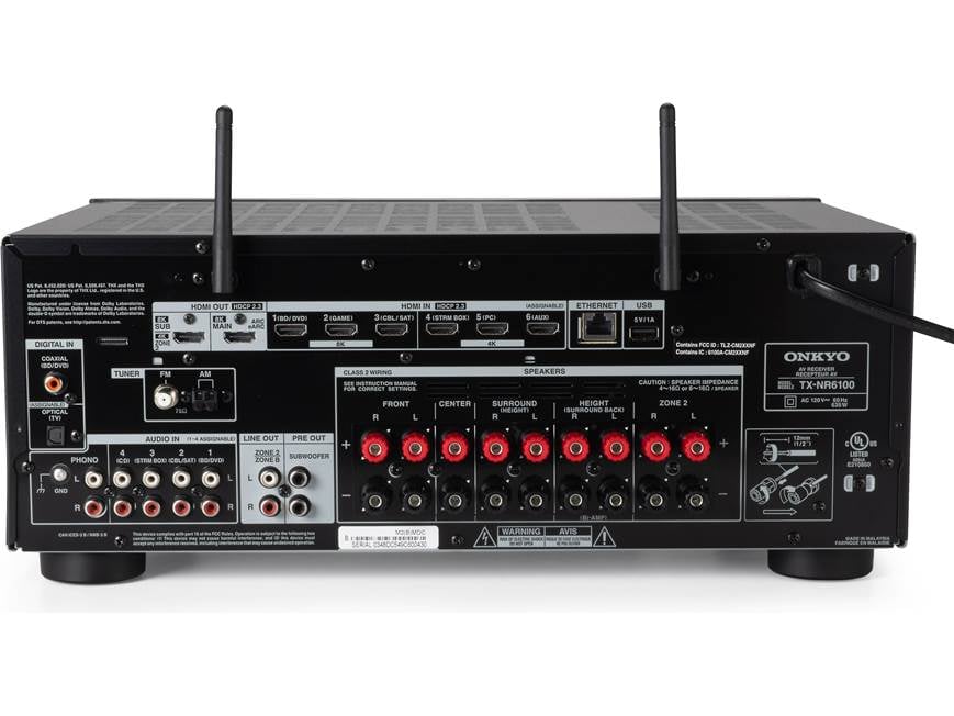 Onkyo TX-NR6100 7.2-channel home theatre receiver with Dolby Atmos
