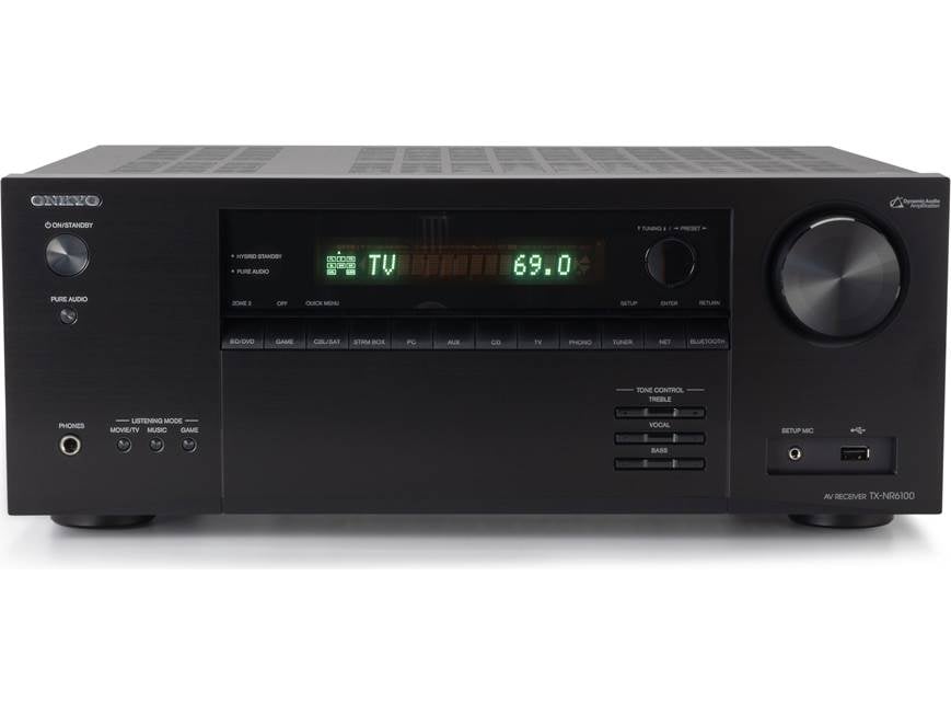 使用少 美品 ONKYO AVレシーバー TX-NR6100 ブラック アンプ Onkyo TX-NR6100 7.2-channel home theatre receiver with Dolby Atmos