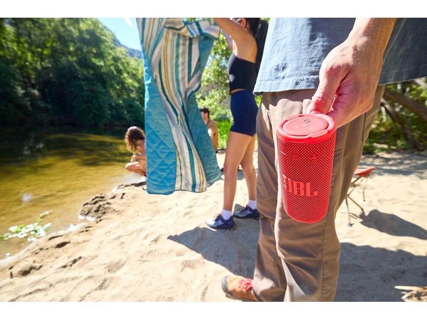 JBL Grip (Red) Waterproof portable Bluetooth® speaker with ambient