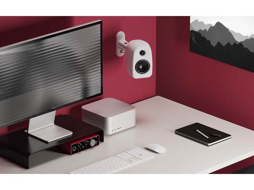 Kanto UKI (Chalk) Powered desktop stereo speakers with Bluetooth