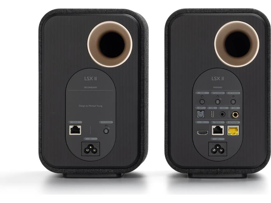 KEF LSX II (Carbon Black, Fabric) Powered speakers with Wi-Fi