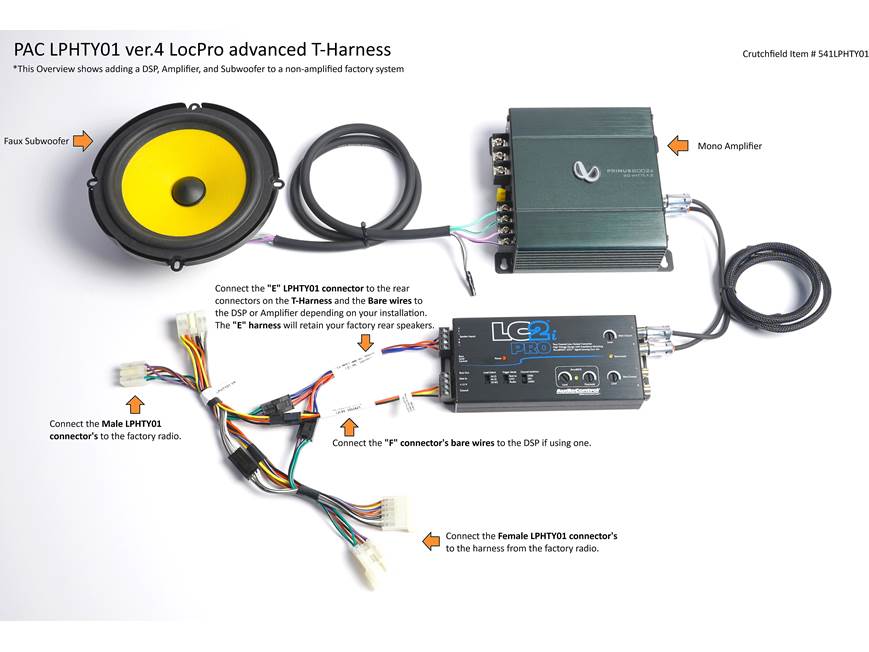 PAC LPHTY01 LocPro Advanced T-Harness T-harness for adding an