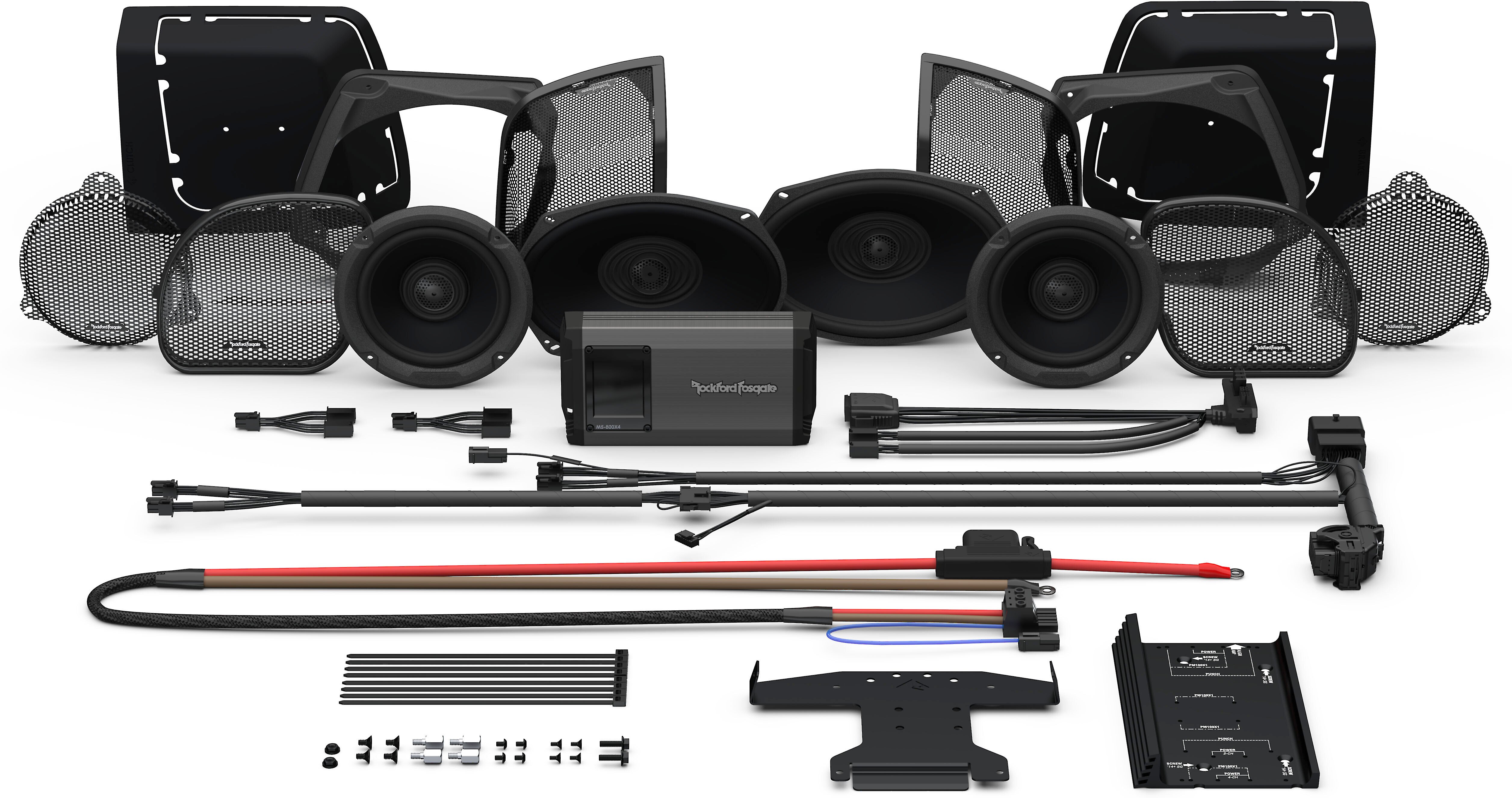 81％以上節約 Rockford Fosgate HD9813RK-STAGE2 Two Speakers amp; Amplifier Kit  for Select 1998-2013 Road King Motorcycles